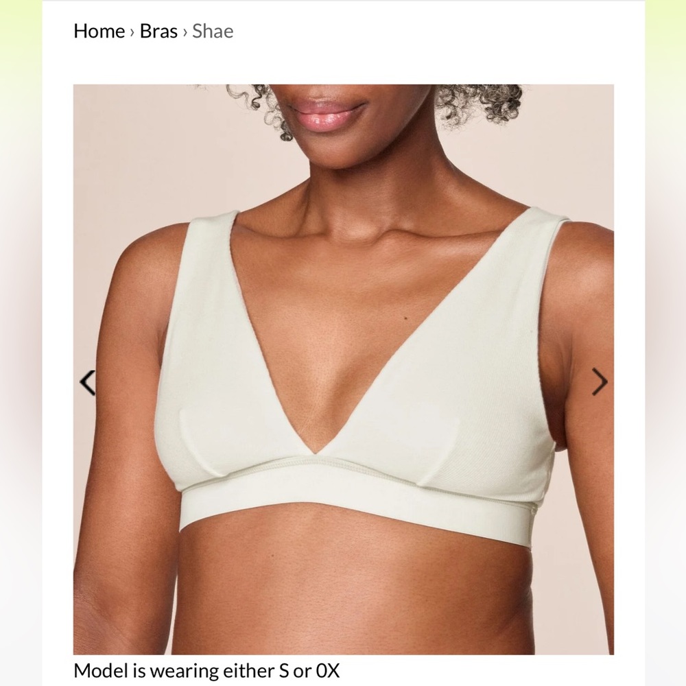 Bundle of 2 Brandnew Nueskin Brown & Orchid Hush Rib Cotton Triangle Bralette - Picture 6 of 10